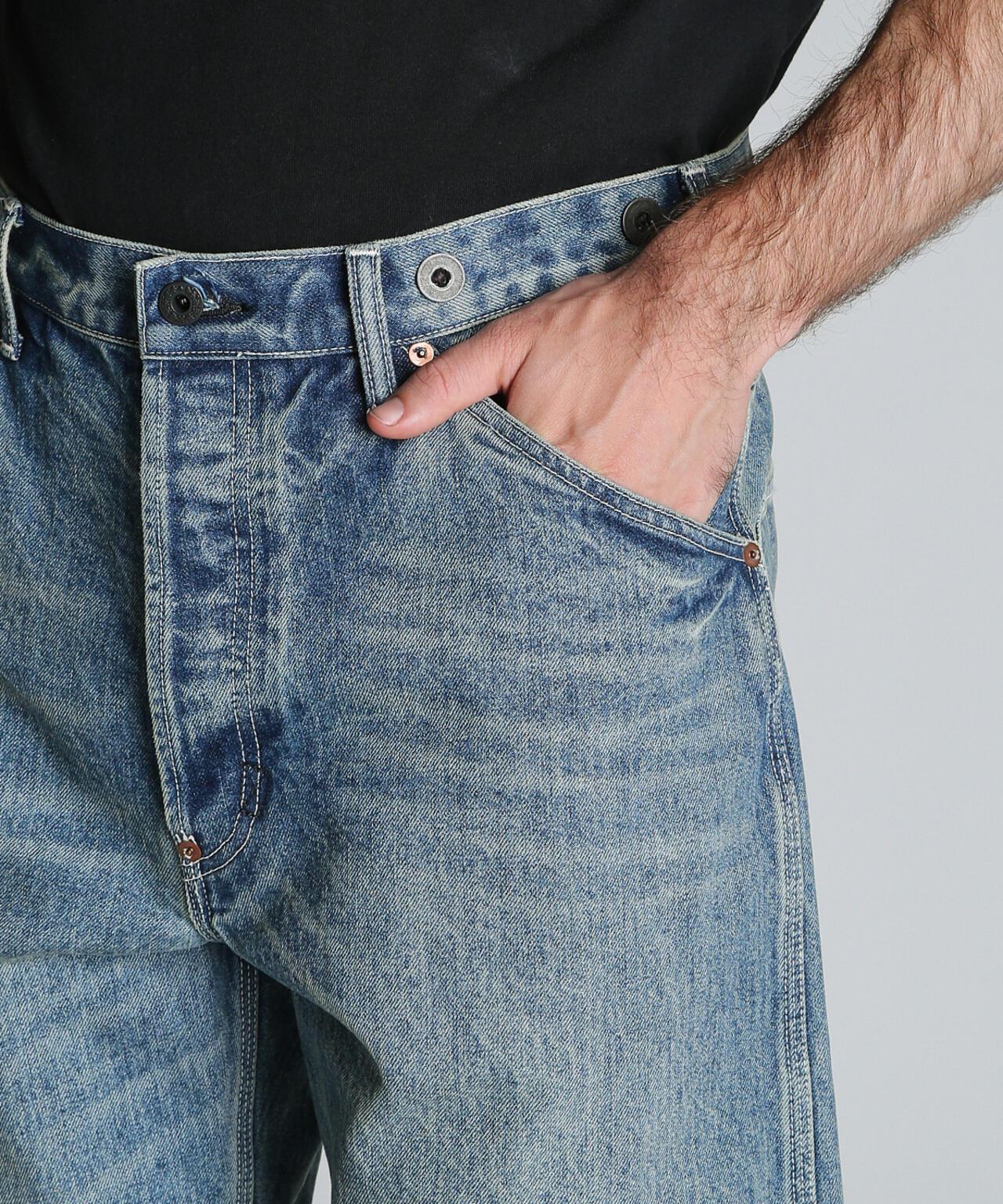 FP WIDE DENIM PANTS USED 防火闊腿做舊牛仔褲