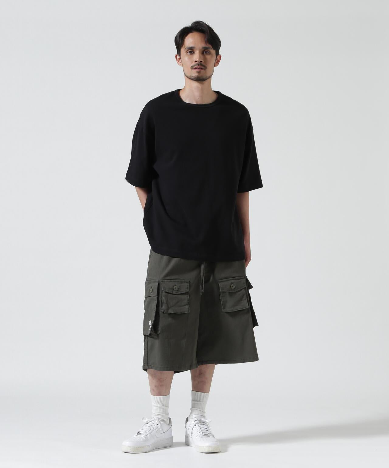 B omnivore HAND STITCH 工裝短褲