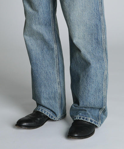 FP WIDE DENIM PANTS USED 防火闊腿做舊牛仔褲