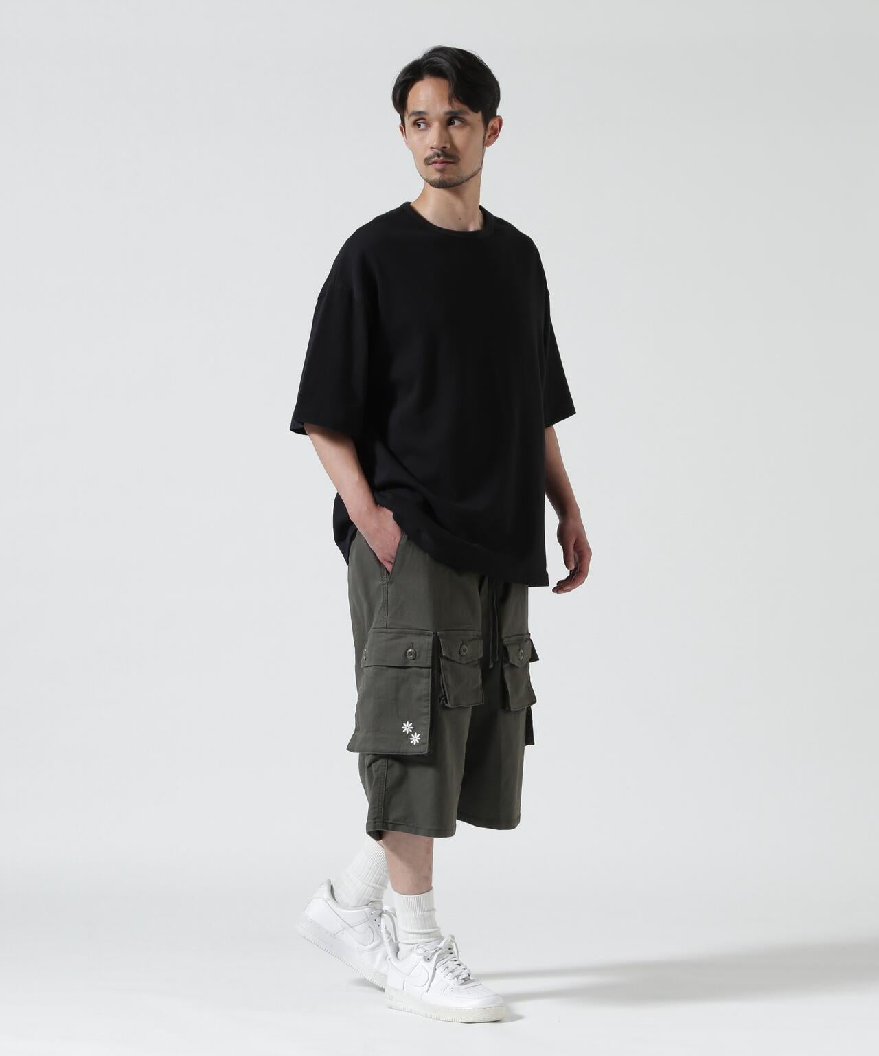 B omnivore HAND STITCH 工裝短褲