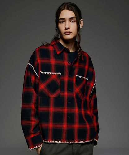 B omnivore/ビ―オムニボー HAND STITCH SHIRT