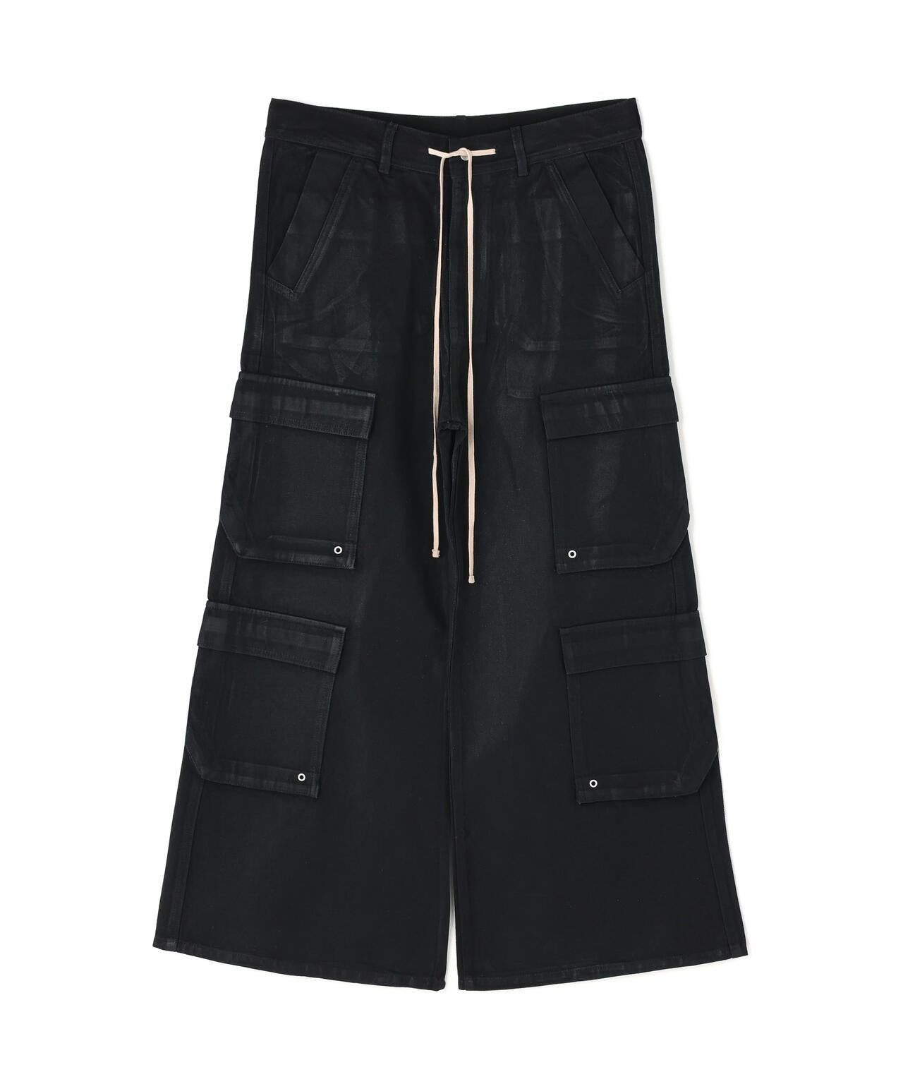 橡膠塗層 喇叭版型 11oz RABBER COATED FLARE CARGO PANTS 工裝褲