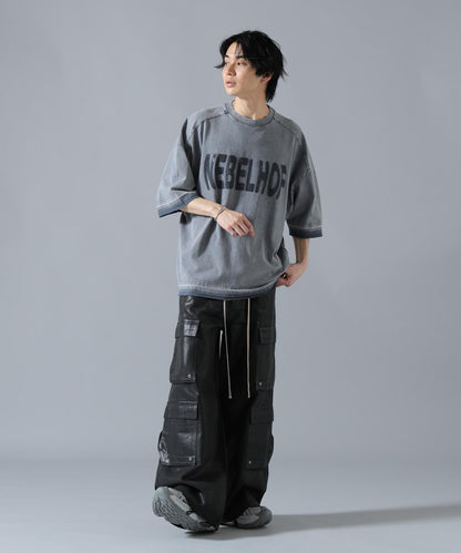 橡膠塗層 喇叭版型 11oz RABBER COATED FLARE CARGO PANTS 工裝褲