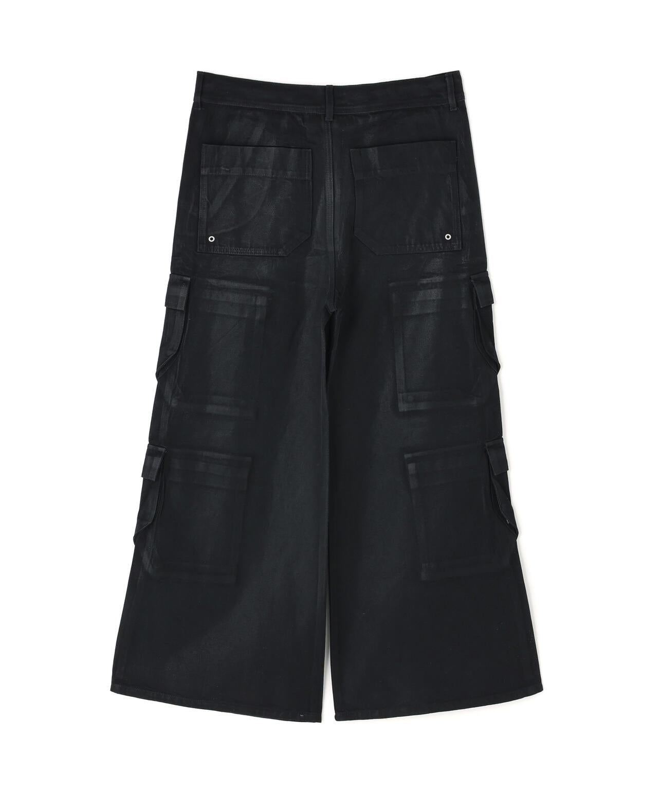 橡膠塗層 喇叭版型 11oz RABBER COATED FLARE CARGO PANTS 工裝褲