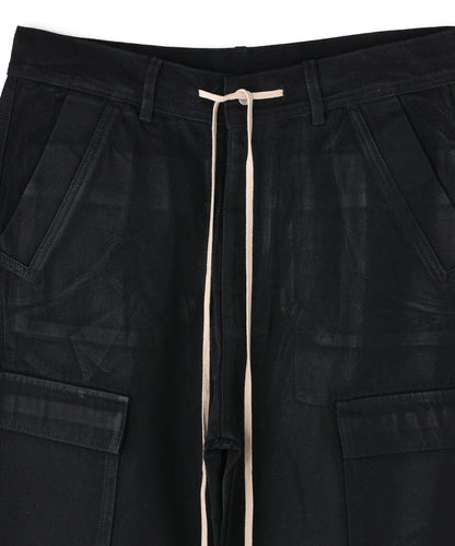 橡膠塗層 喇叭版型 11oz RABBER COATED FLARE CARGO PANTS 工裝褲