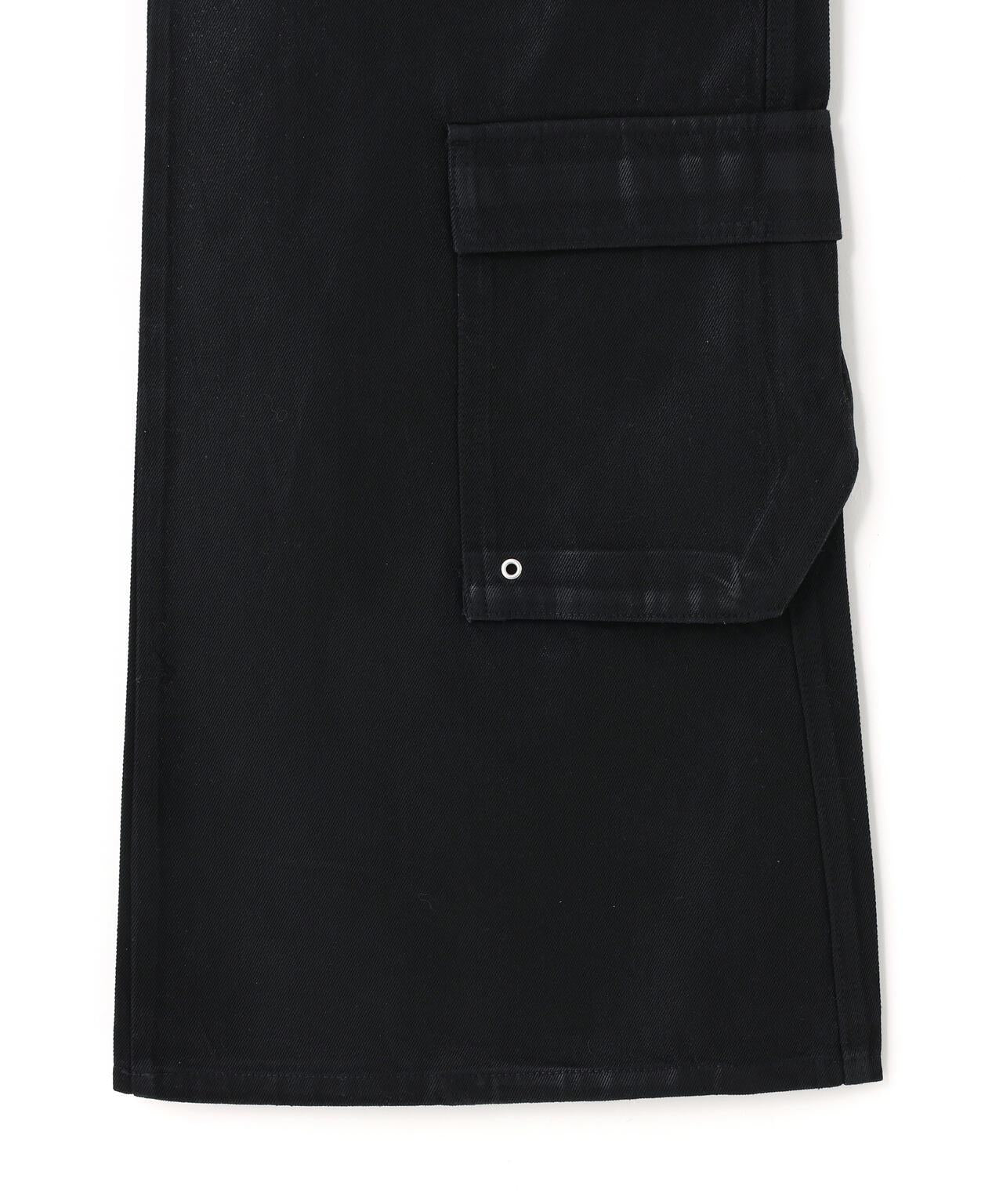 橡膠塗層 喇叭版型 11oz RABBER COATED FLARE CARGO PANTS 工裝褲