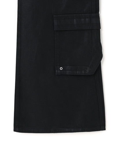 橡膠塗層 喇叭版型 11oz RABBER COATED FLARE CARGO PANTS 工裝褲