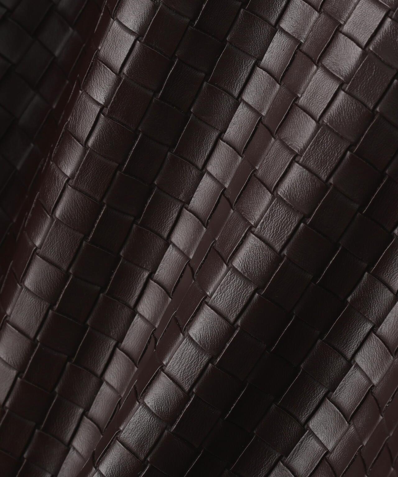 WOVEN FAUX LEATHER SHORTS 短褲