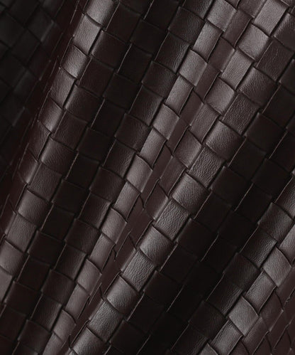 WOVEN FAUX LEATHER SHORTS 短褲