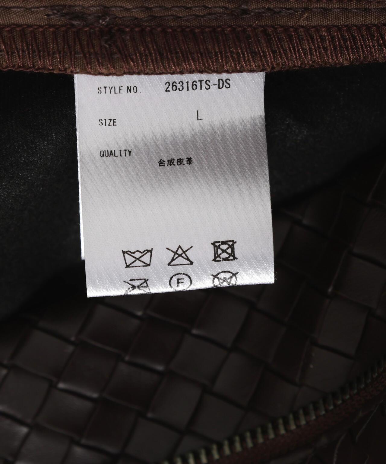 WOVEN FAUX LEATHER SHORTS 短褲