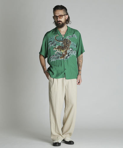 TIGER RAYON SHIRT 老虎圖案 人造絲 襯衫
