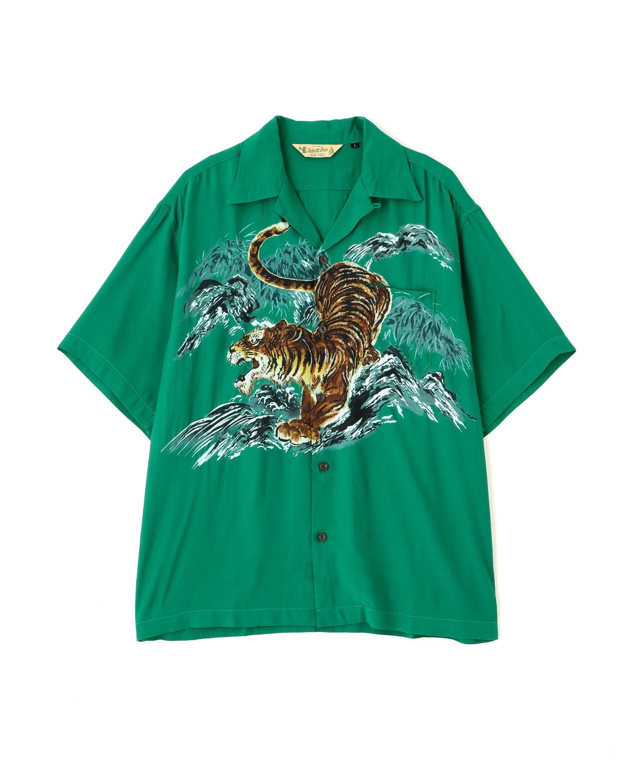 TIGER RAYON SHIRT 老虎圖案 人造絲 襯衫