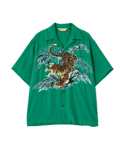 TIGER RAYON SHIRT 老虎圖案 人造絲 襯衫