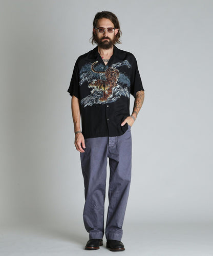 TIGER RAYON SHIRT 老虎圖案 人造絲 襯衫
