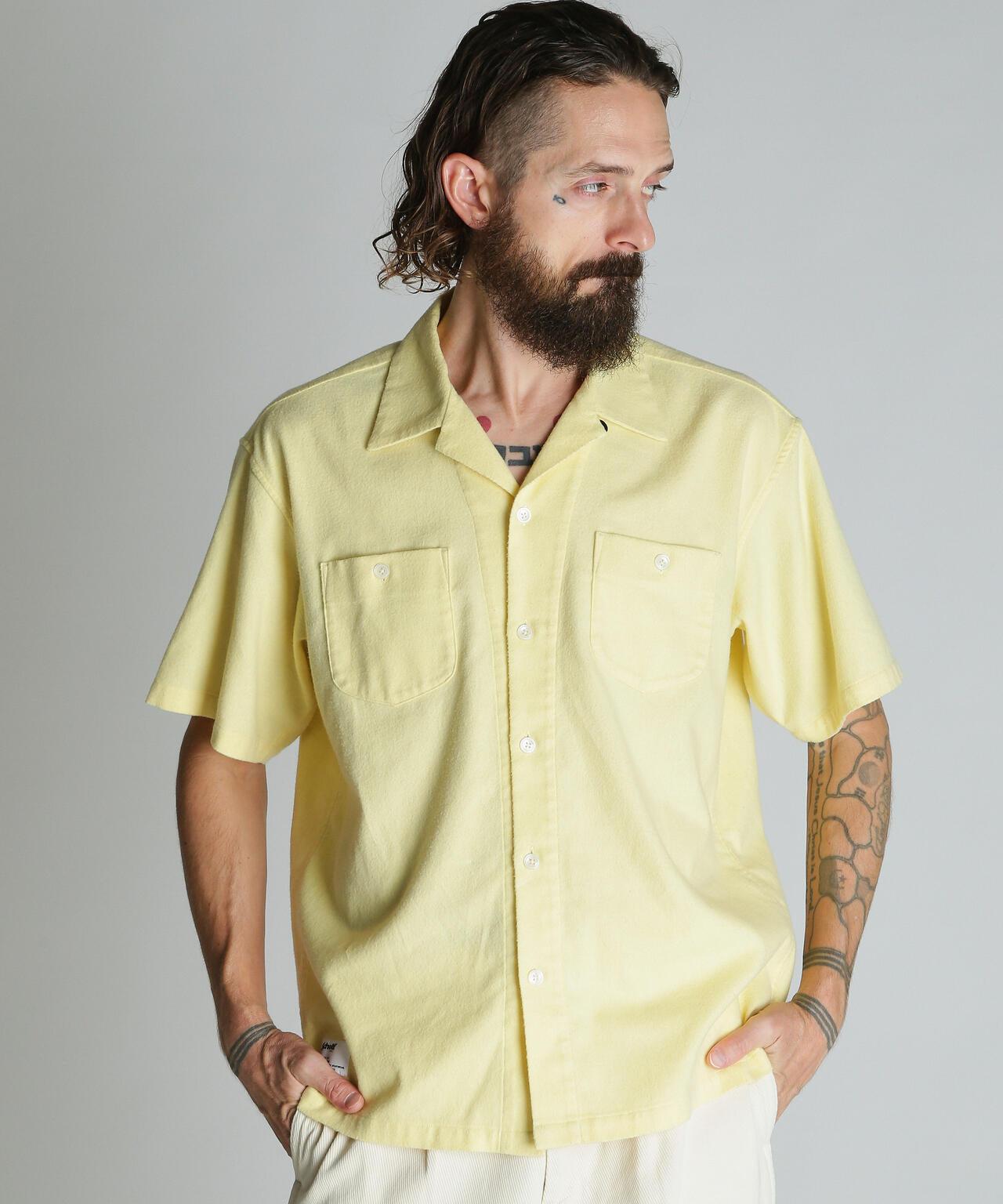 HV PLAIN WORK SHIRT 麻粘膠素色工裝襯衫