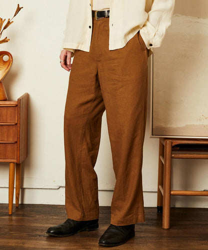 LINEN TROUSERS 亞麻長褲