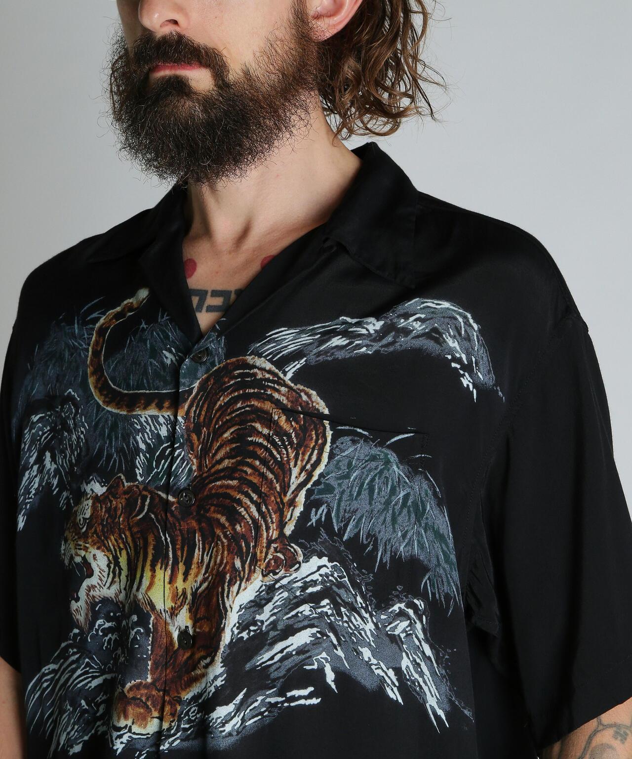 TIGER RAYON SHIRT 老虎圖案 人造絲 襯衫