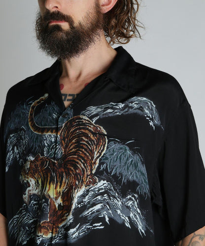 TIGER RAYON SHIRT 老虎圖案 人造絲 襯衫