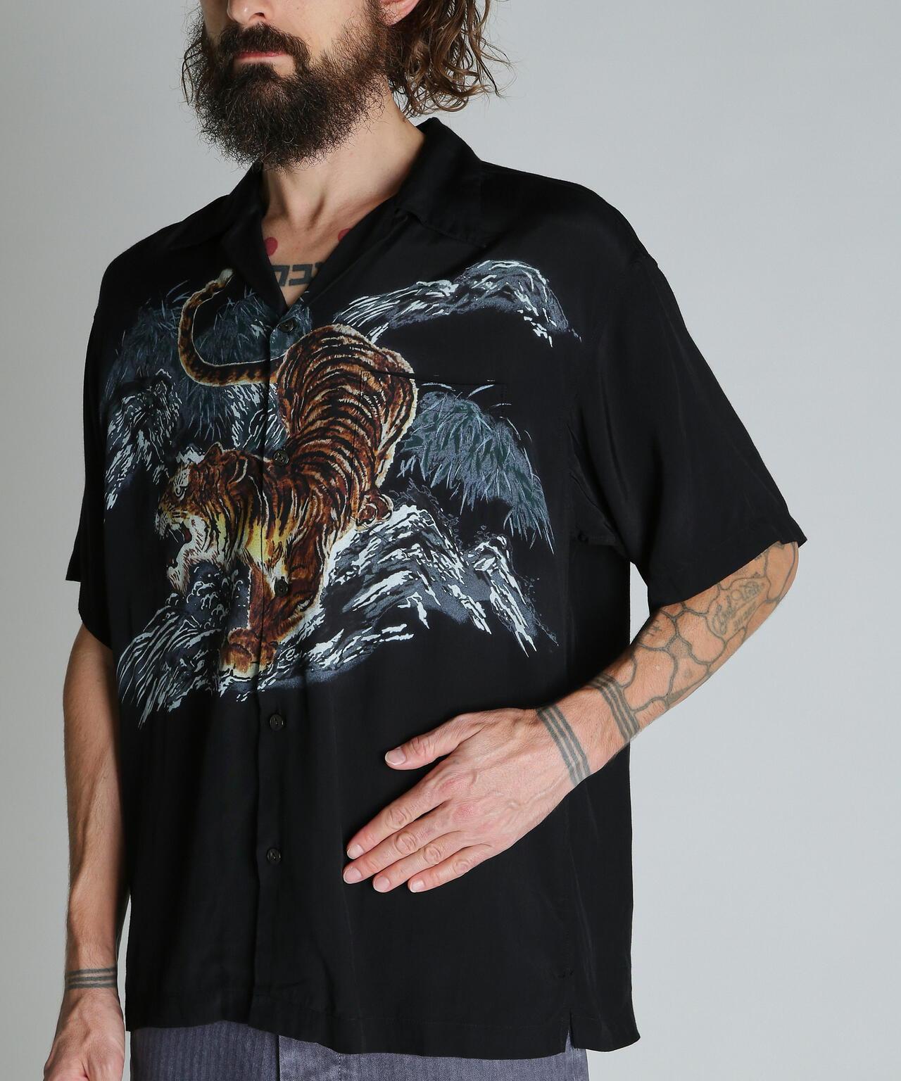 TIGER RAYON SHIRT 老虎圖案 人造絲 襯衫