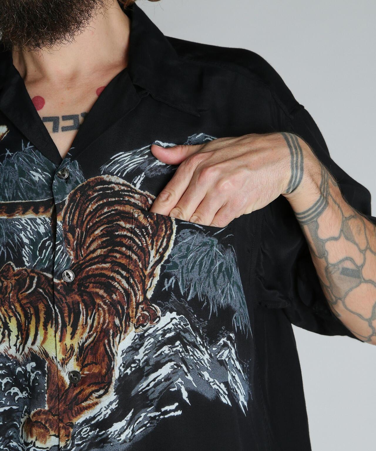 TIGER RAYON SHIRT 老虎圖案 人造絲 襯衫