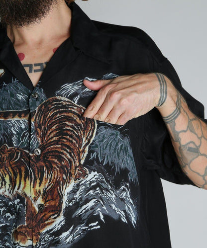 TIGER RAYON SHIRT 老虎圖案 人造絲 襯衫