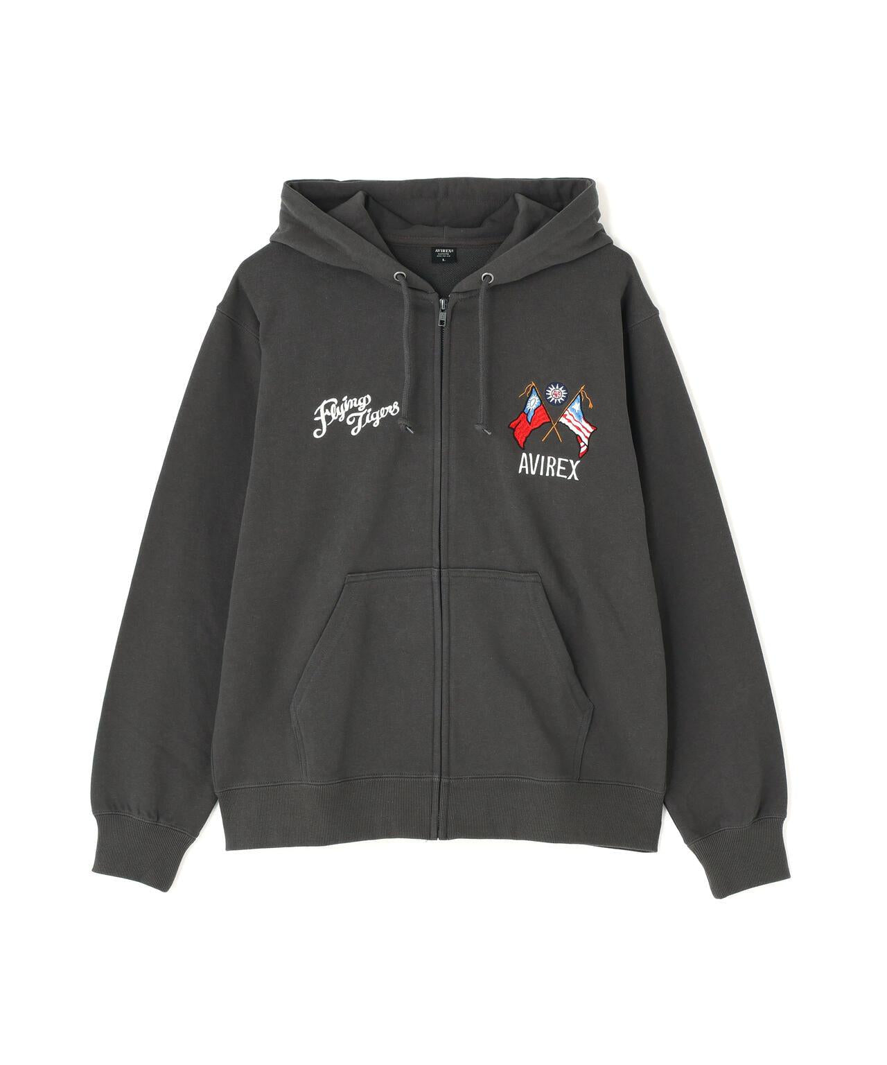 EMB F-TIGERS ZIP UP HOODIE 連帽拉鍊衛衣