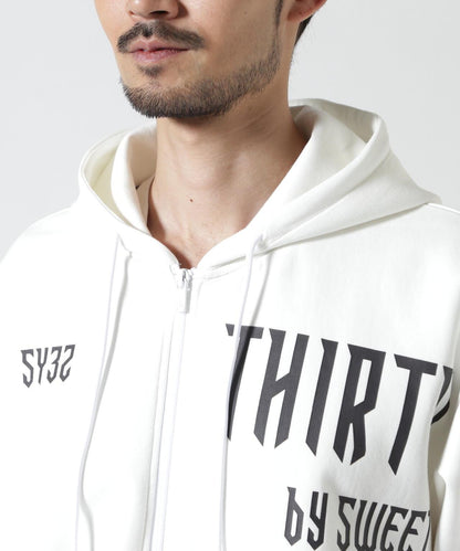 SY32 by SWEET YEARS /エスワイサーティトゥ バイ スィートイヤーズ/ ACTIVE S/S ZIP HOODIE 短袖拉鍊連帽衫