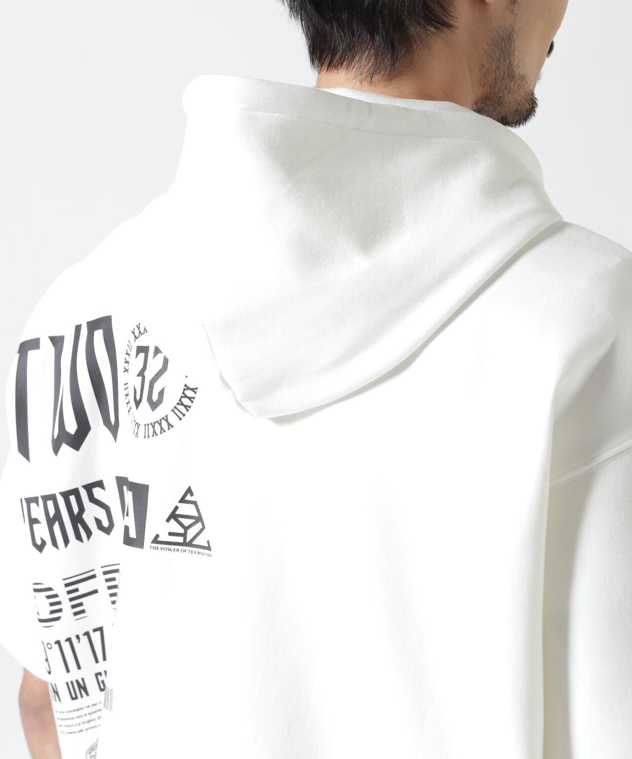 SY32 by SWEET YEARS /エスワイサーティトゥ バイ スィートイヤーズ/ ACTIVE S/S ZIP HOODIE 短袖拉鍊連帽衫