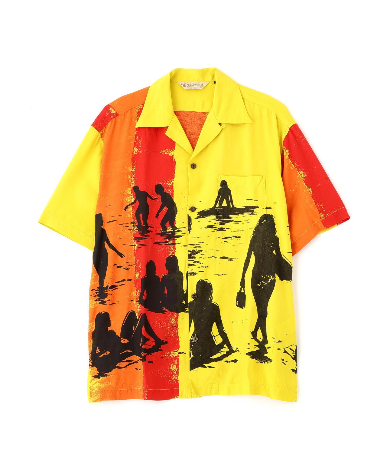 BEACH GIRLS RAYON SHIRT 海灘女孩印花 人造絲襯衫