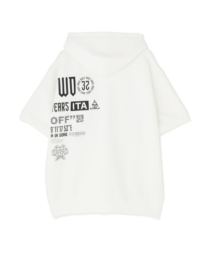 SY32 by SWEET YEARS /エスワイサーティトゥ バイ スィートイヤーズ/ ACTIVE S/S ZIP HOODIE 短袖拉鍊連帽衫
