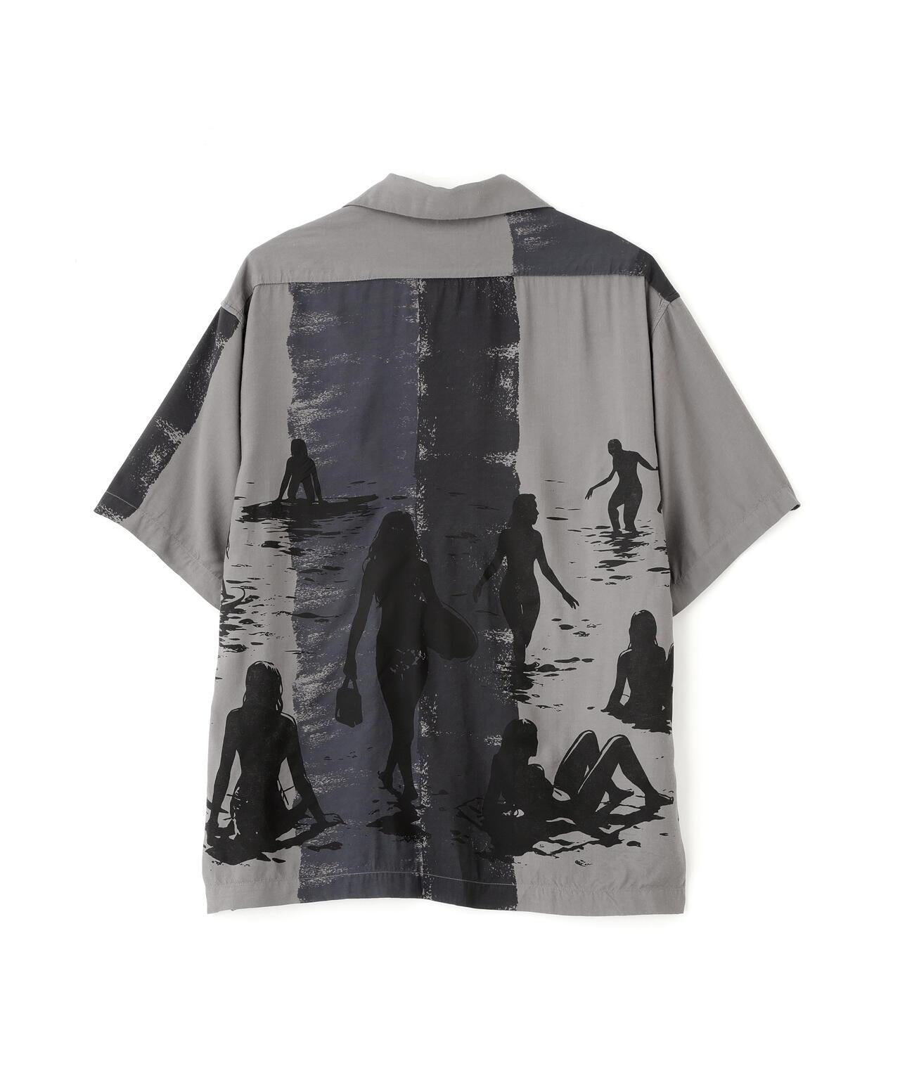 BEACH GIRLS RAYON SHIRT 海灘女孩印花 人造絲襯衫