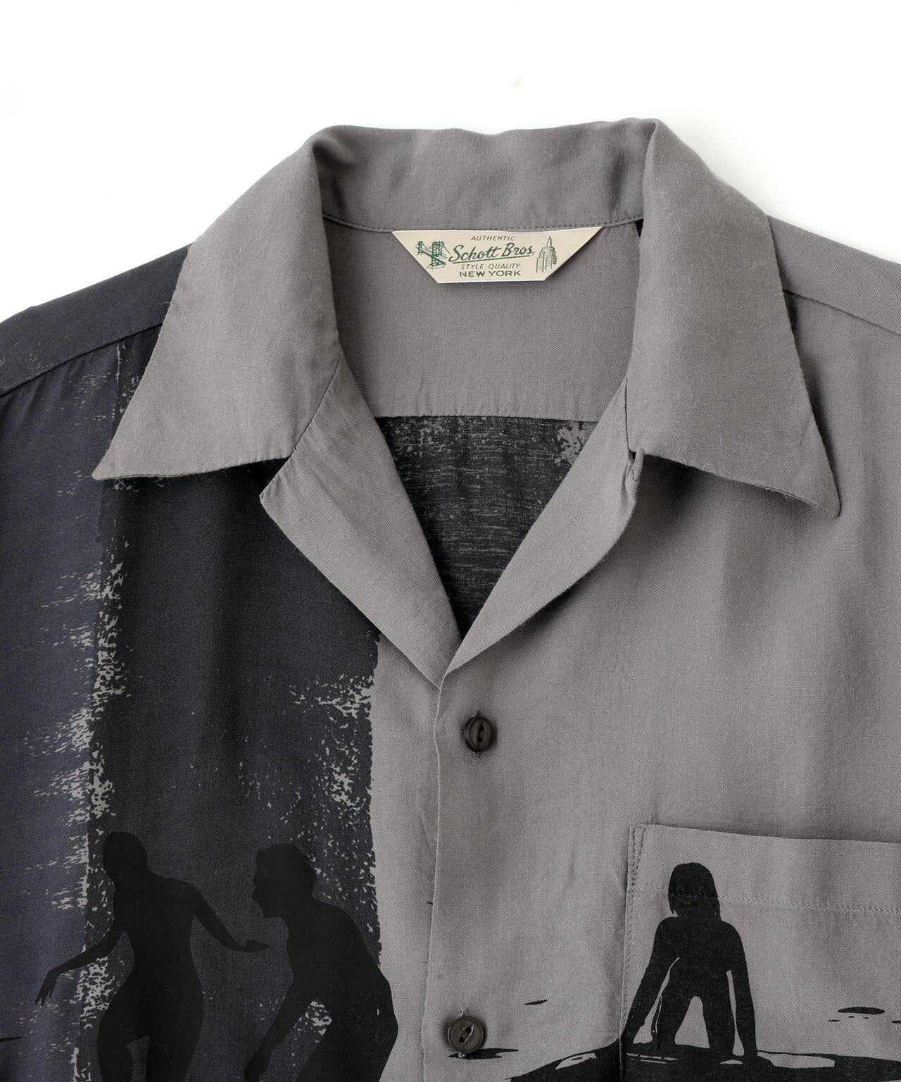 BEACH GIRLS RAYON SHIRT 海灘女孩印花 人造絲襯衫