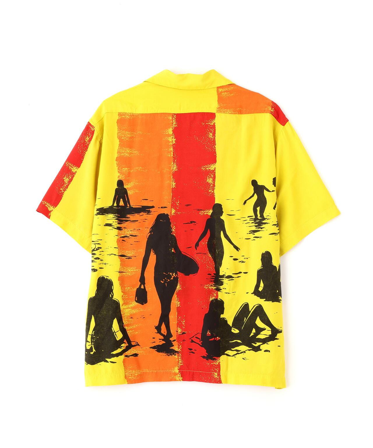BEACH GIRLS RAYON SHIRT 海灘女孩印花 人造絲襯衫