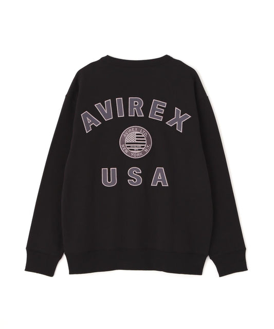直營店限定 VARSITY FLAG 圓領衛衣