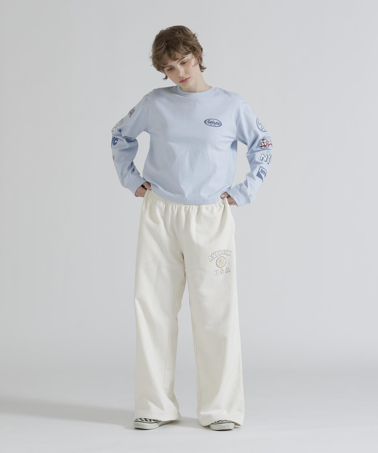 VARSITY FLAG SWEAT PANTS 休閒運動褲 《WOMAN/直営店限定》