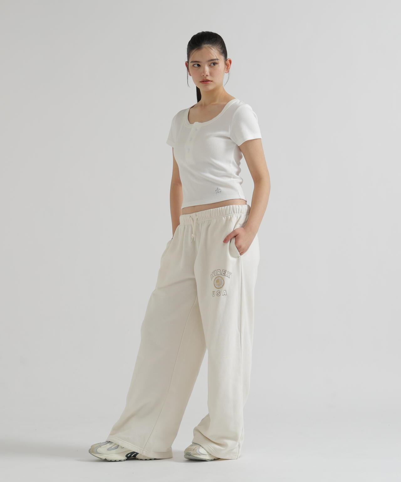 VARSITY FLAG SWEAT PANTS 休閒運動褲 《WOMAN/直営店限定》