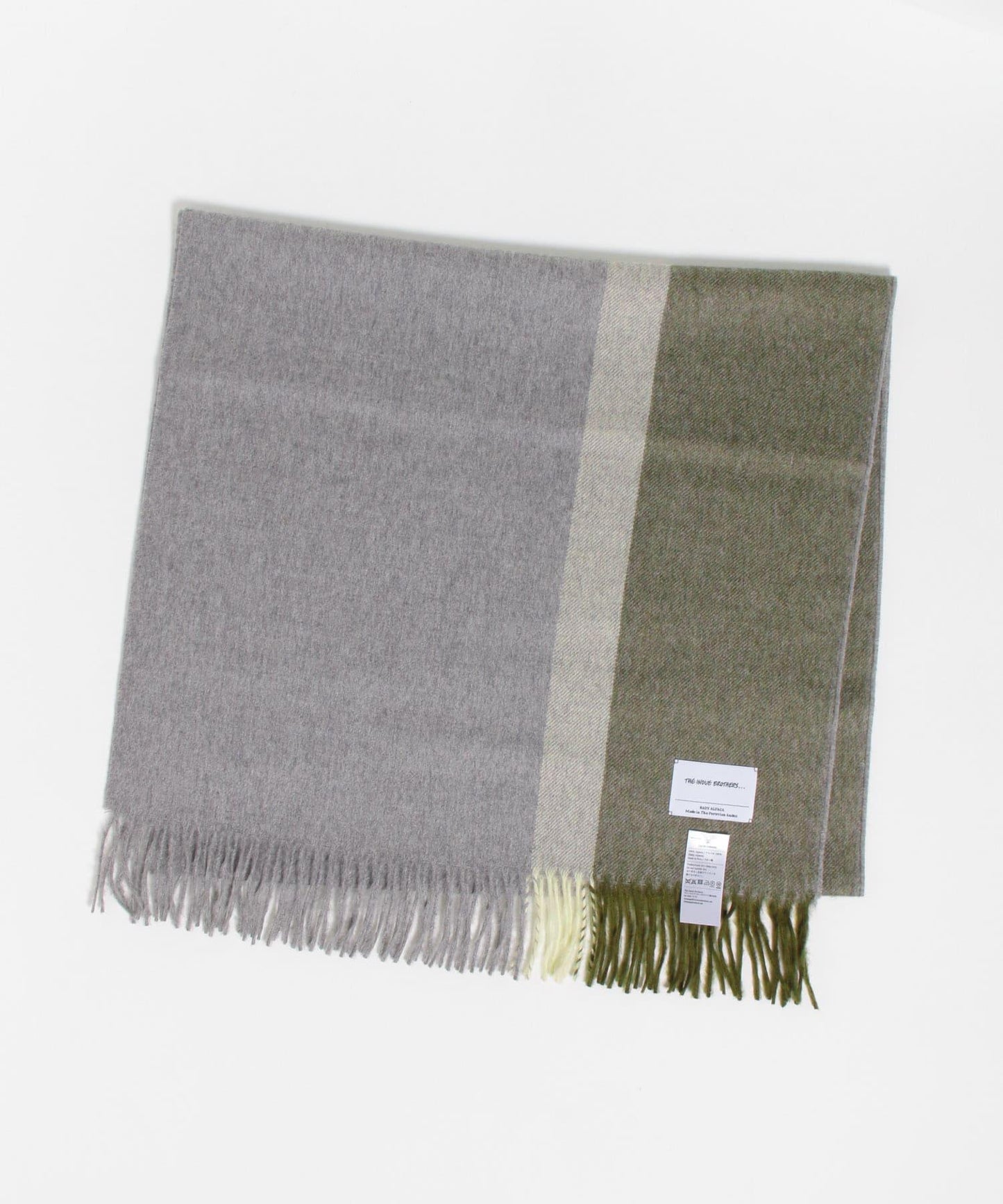 THE INOUE BROTHERS Brushed Scole Stripe 條紋刷毛圍巾