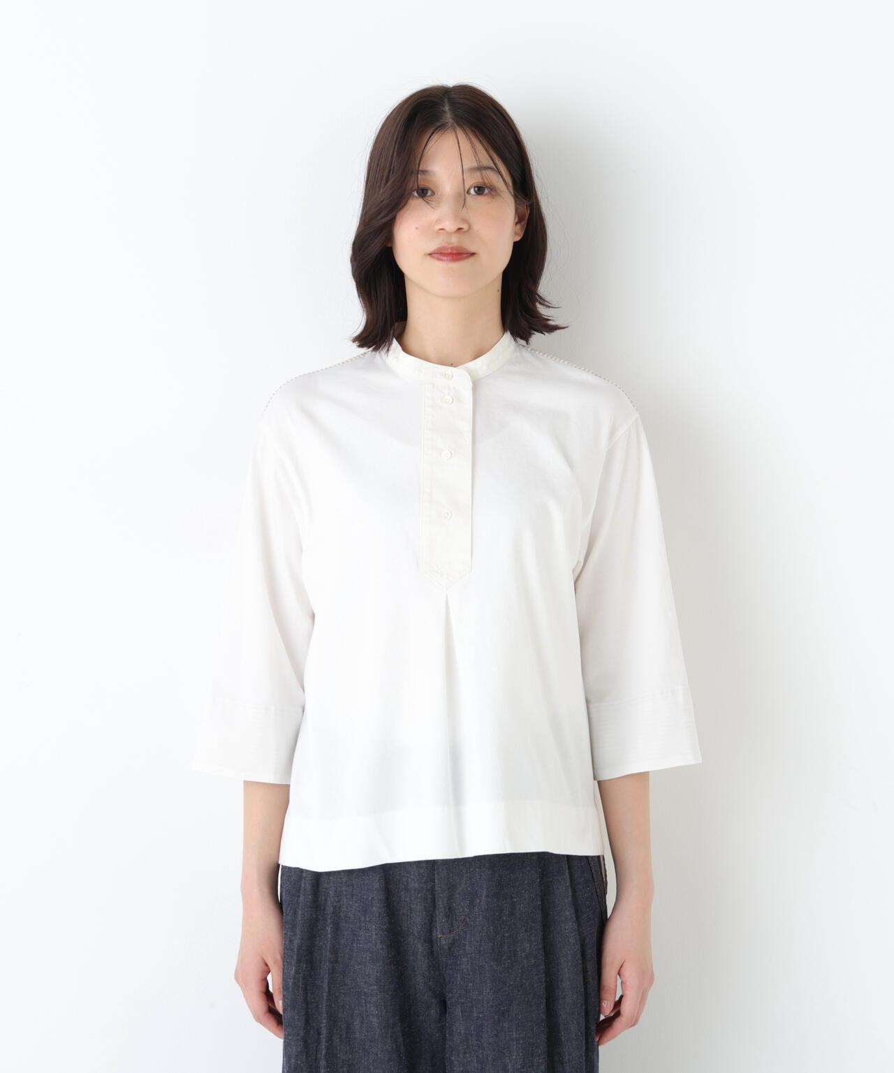 異材質拼色套頭上衣