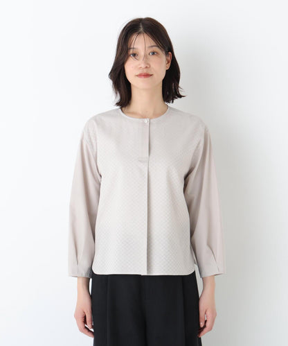 《洗える / Good Price》 網眼蕾絲V領襯衫