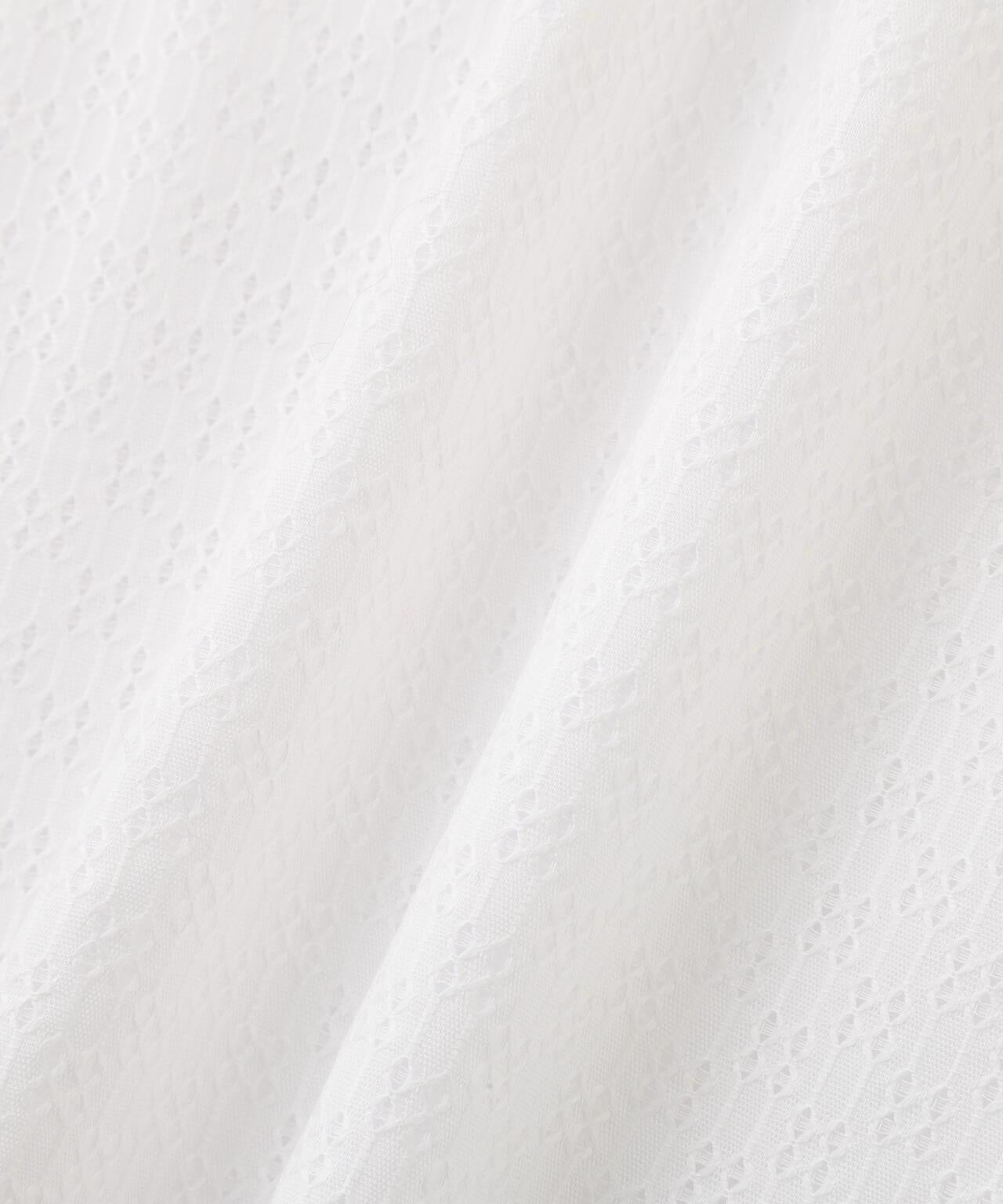 《洗える / Good Price》 網眼蕾絲V領襯衫