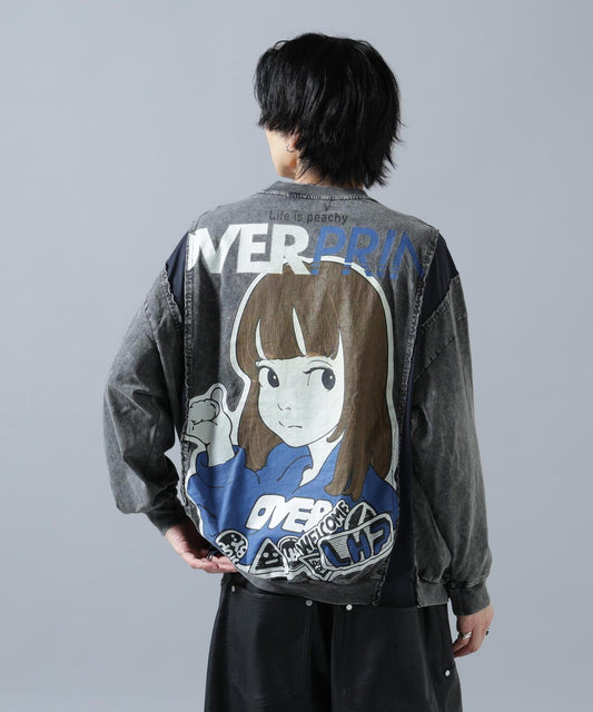 overprint/オーバープリント 聯名 pigment SIGNBOAD 長袖T恤