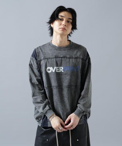 overprint/オーバープリント 聯名 pigment SIGNBOAD 長袖T恤