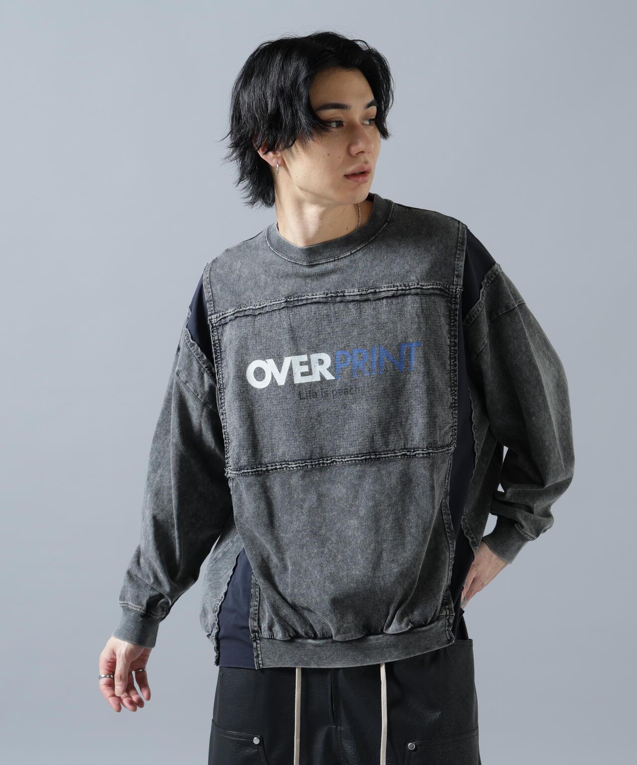 overprint/オーバープリント 聯名 pigment SIGNBOAD 長袖T恤