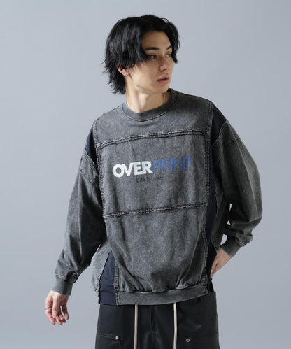 overprint/オーバープリント 聯名 pigment SIGNBOAD 長袖T恤