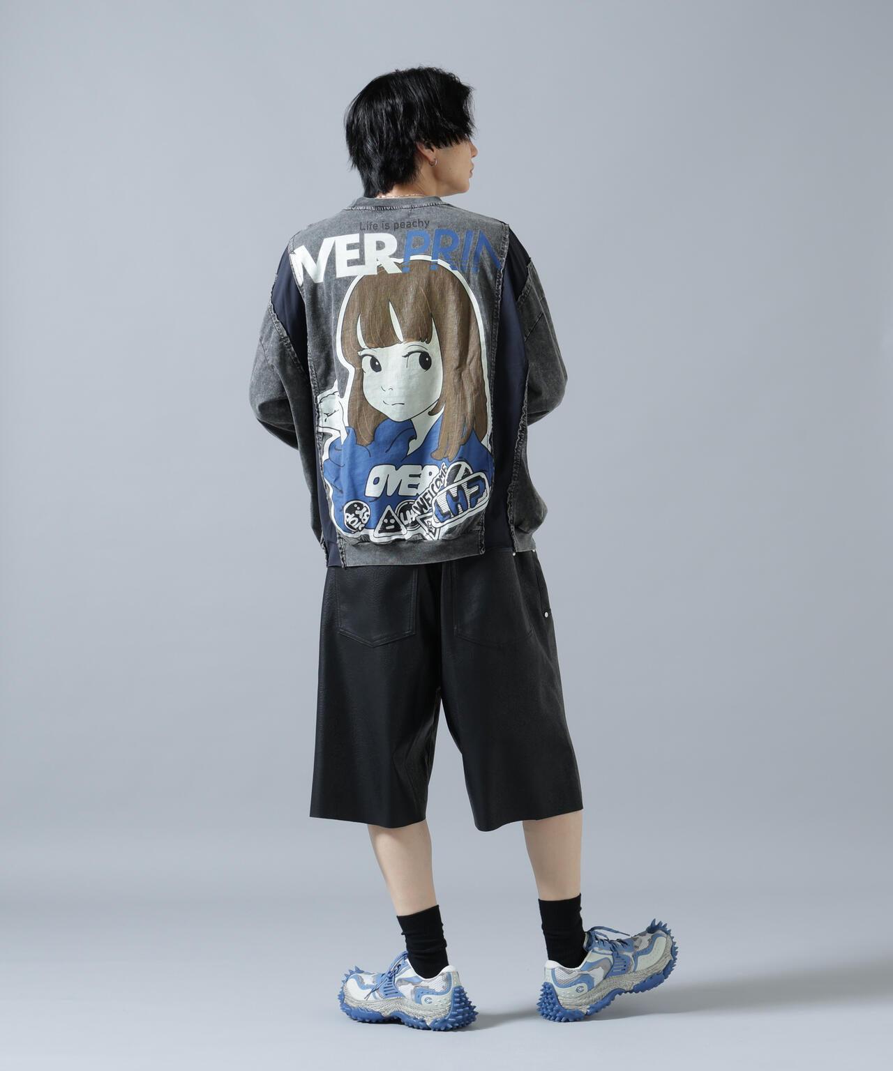 overprint/オーバープリント 聯名 pigment SIGNBOAD 長袖T恤