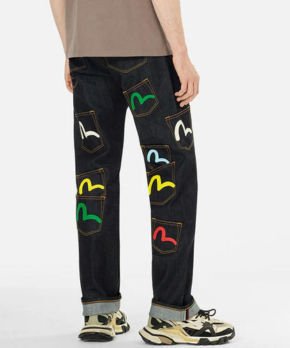 EVISU/エヴィス 多口袋 直筒版型 牛仔褲