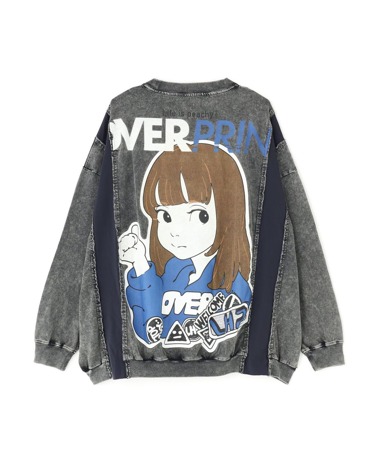 overprint/オーバープリント 聯名 pigment SIGNBOAD 長袖T恤