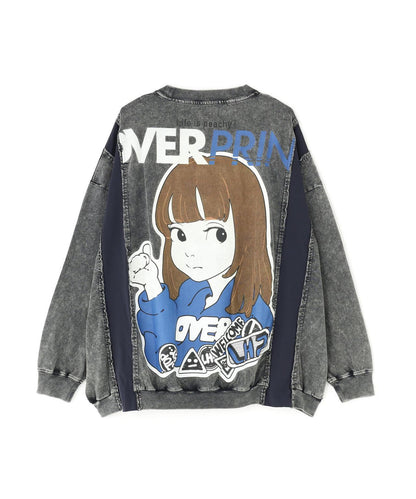 overprint/オーバープリント 聯名 pigment SIGNBOAD 長袖T恤