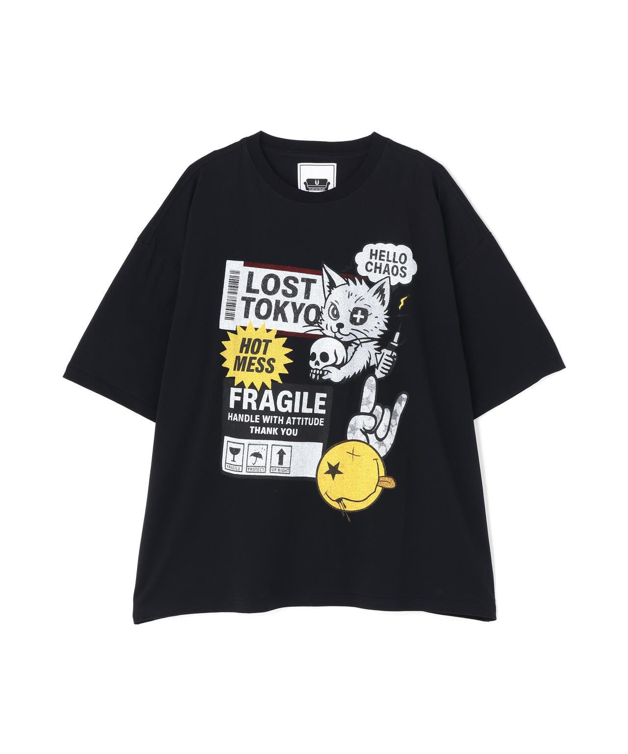 貓圖案 短袖 TEE 短袖T恤（&DEPOT限定）