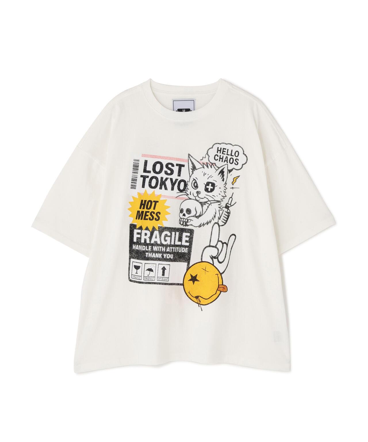 貓圖案 短袖 TEE 短袖T恤（&DEPOT限定）